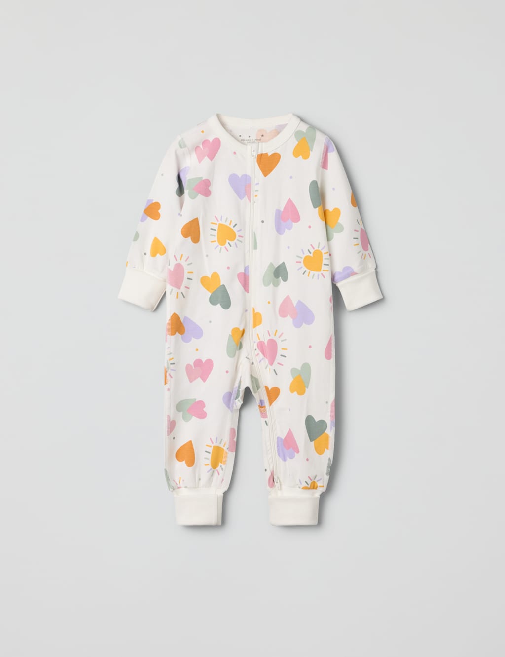 Cotton Rich Heart Sleepsuit (0-2 Yrs)