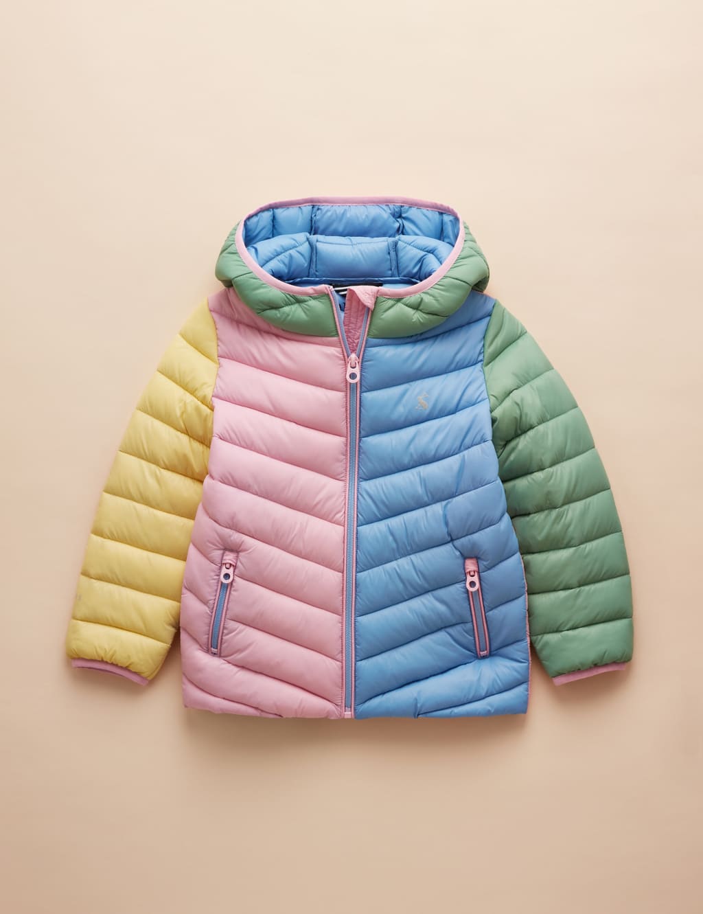 Colour Block Showerproof Padded Coat (3-11 Yrs)