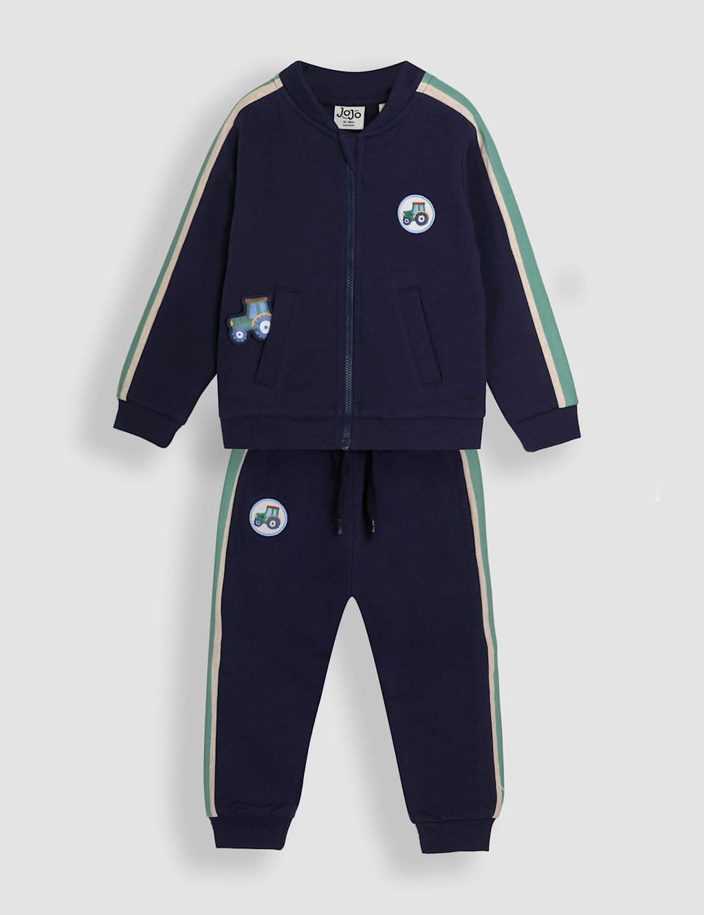 Jojo Maman Bébé Boys 2pc Pure Cotton Tractor Outfit (3 Mths-5 Yrs) - 2-3 Y - Multi, Multi