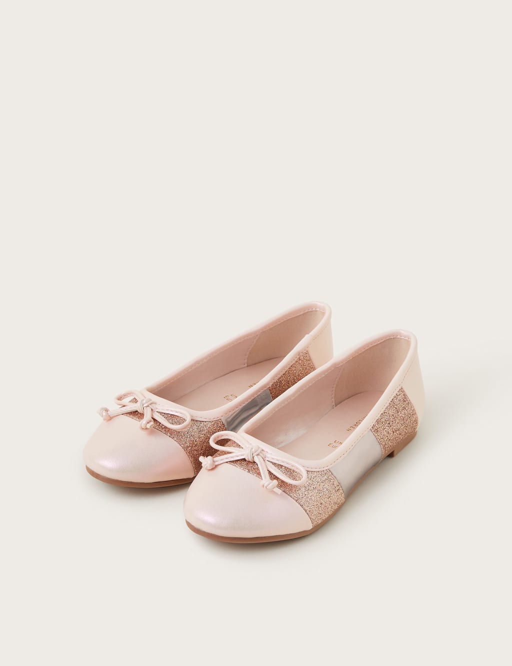 Kids' Glitter Colour Block Ballet Pumps (7 Small - 4 Large)