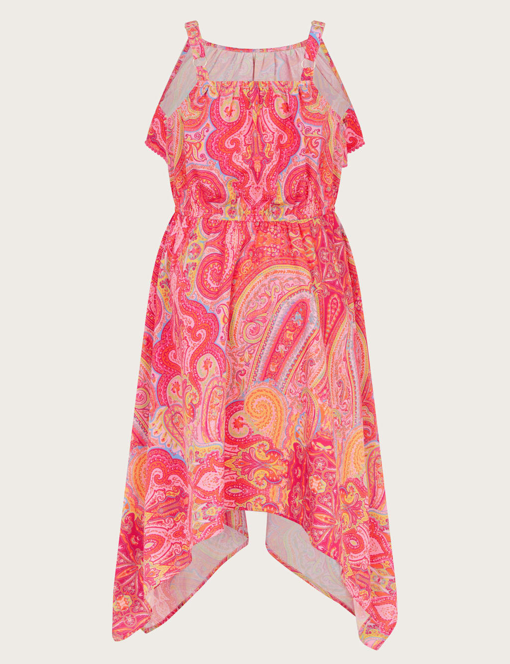 Monsoon Girls Paisley Print Dress (3-13 Yrs) - 7-8 Y - Orange Mix, Orange Mix