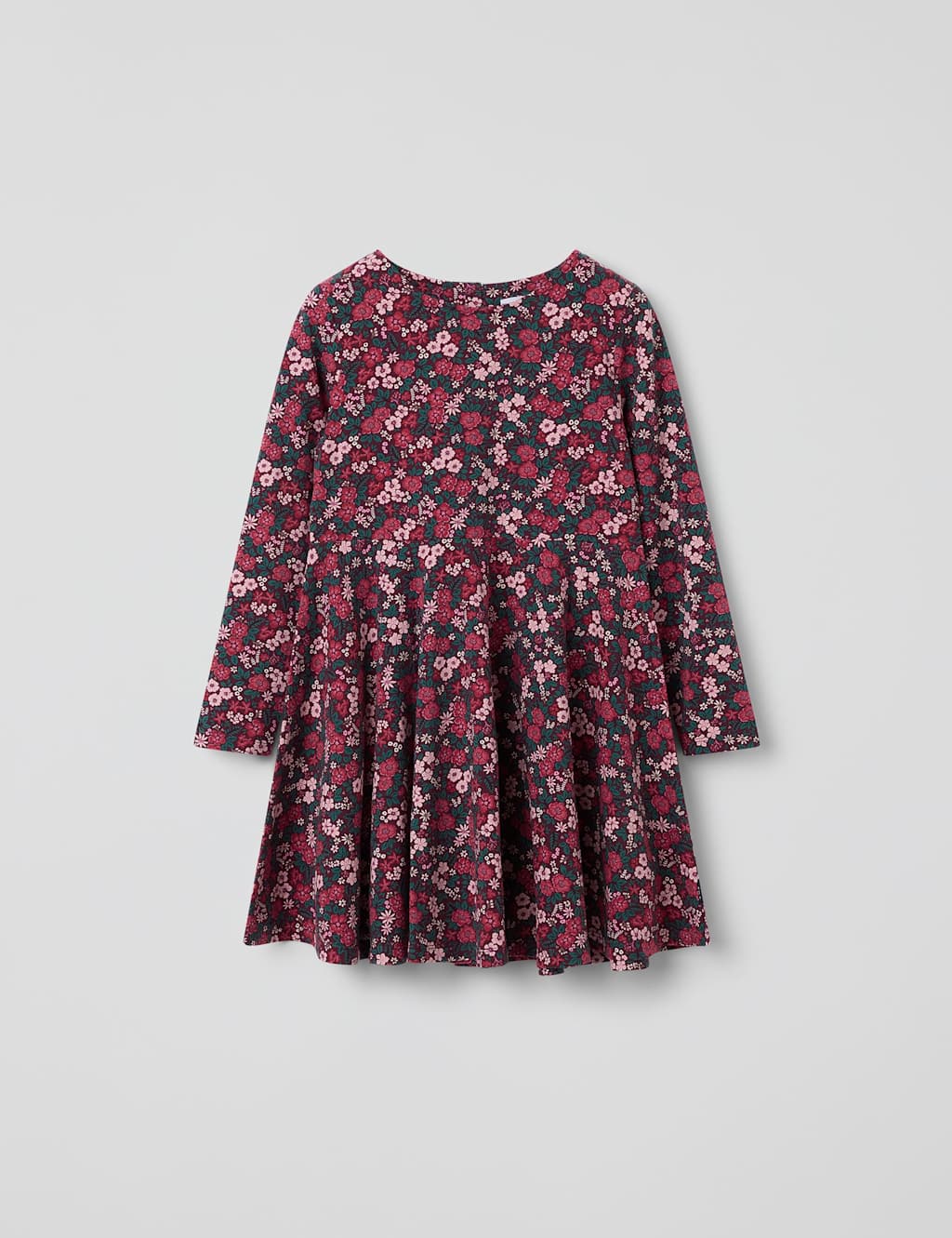 Polarn O. Pyret Cotton Rich Floral Dress (1-10 Yrs) Red Mix