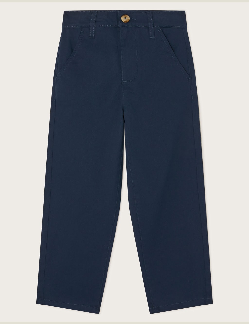 Monsoon Boys Cotton Rich Chinos (3-13 Yrs) - 4 - Navy, Navy