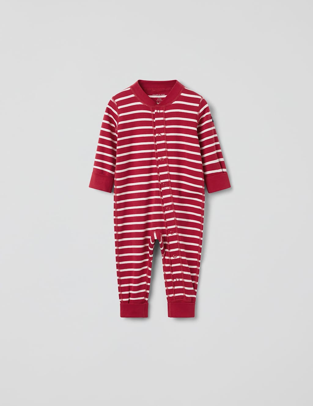 Polarn O. Pyret Cotton Striped All in One (1-24 Mths) Red Mix