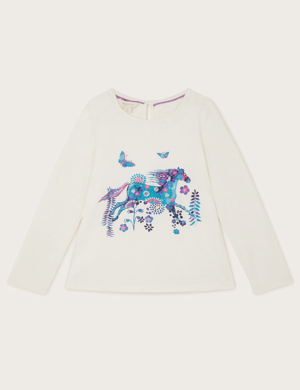 Pure Cotton Horse Print T-Shirt (3-13 Yrs)