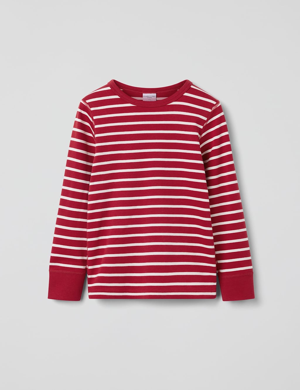 Polarn O. Pyret Pure Cotton Striped Top (1-10 Yrs) Red Mix