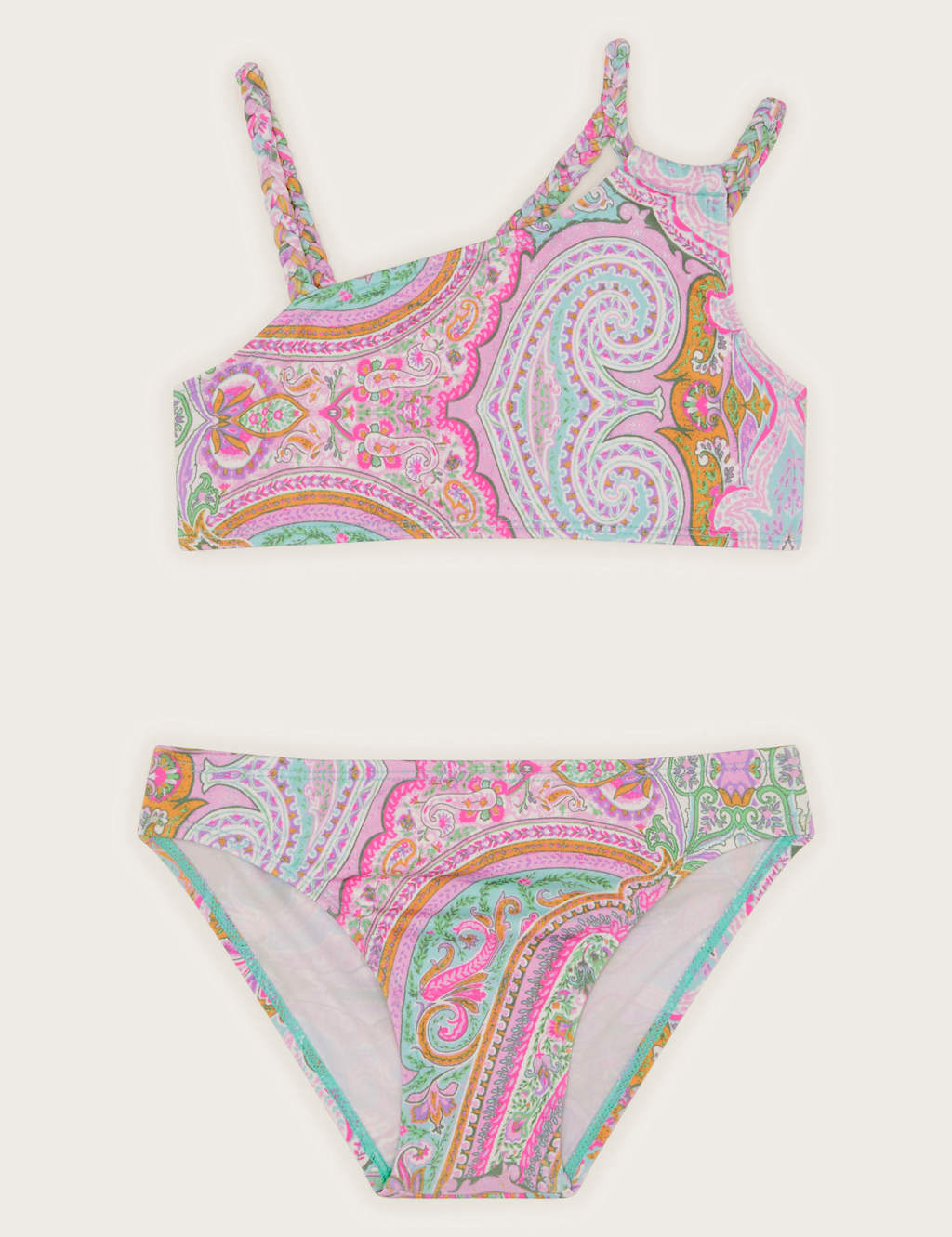 Monsoon Girls Paisley Bikini (3-15 Yrs) - 9-10Y - Blue Mix, Blue Mix