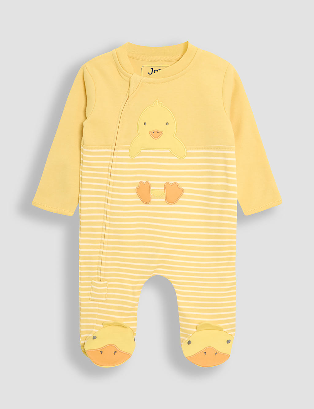 Pure Cotton Duckling Zip Sleepsuit (0-12 Mths)