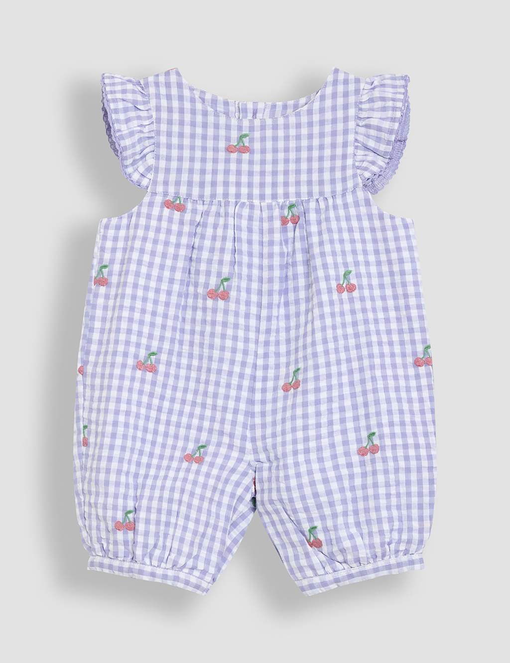 Pure Cotton Checked Cherry Romper (0-3 Yrs)