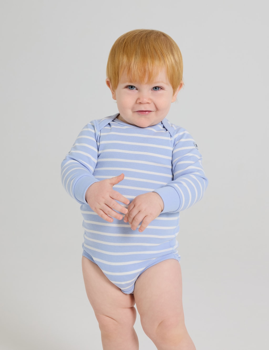 Pure Cotton Striped Bodysuit (1-24 Mths)
