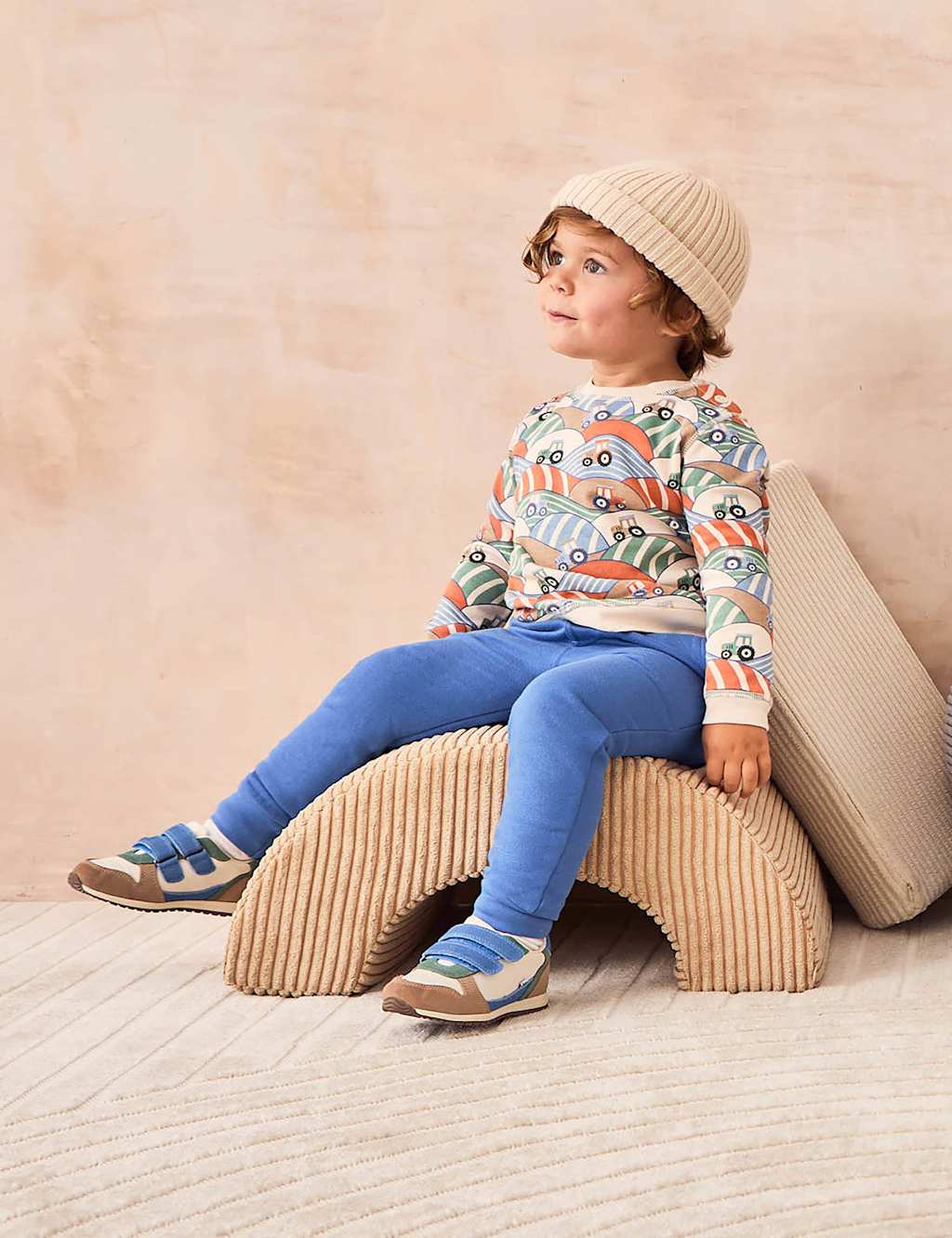 Jojo Maman Bébé Boys Pure Cotton Tractor Top & Bottom Outfit (6 Mths - 5 Yrs) - 3-4 Y - Multi, Multi