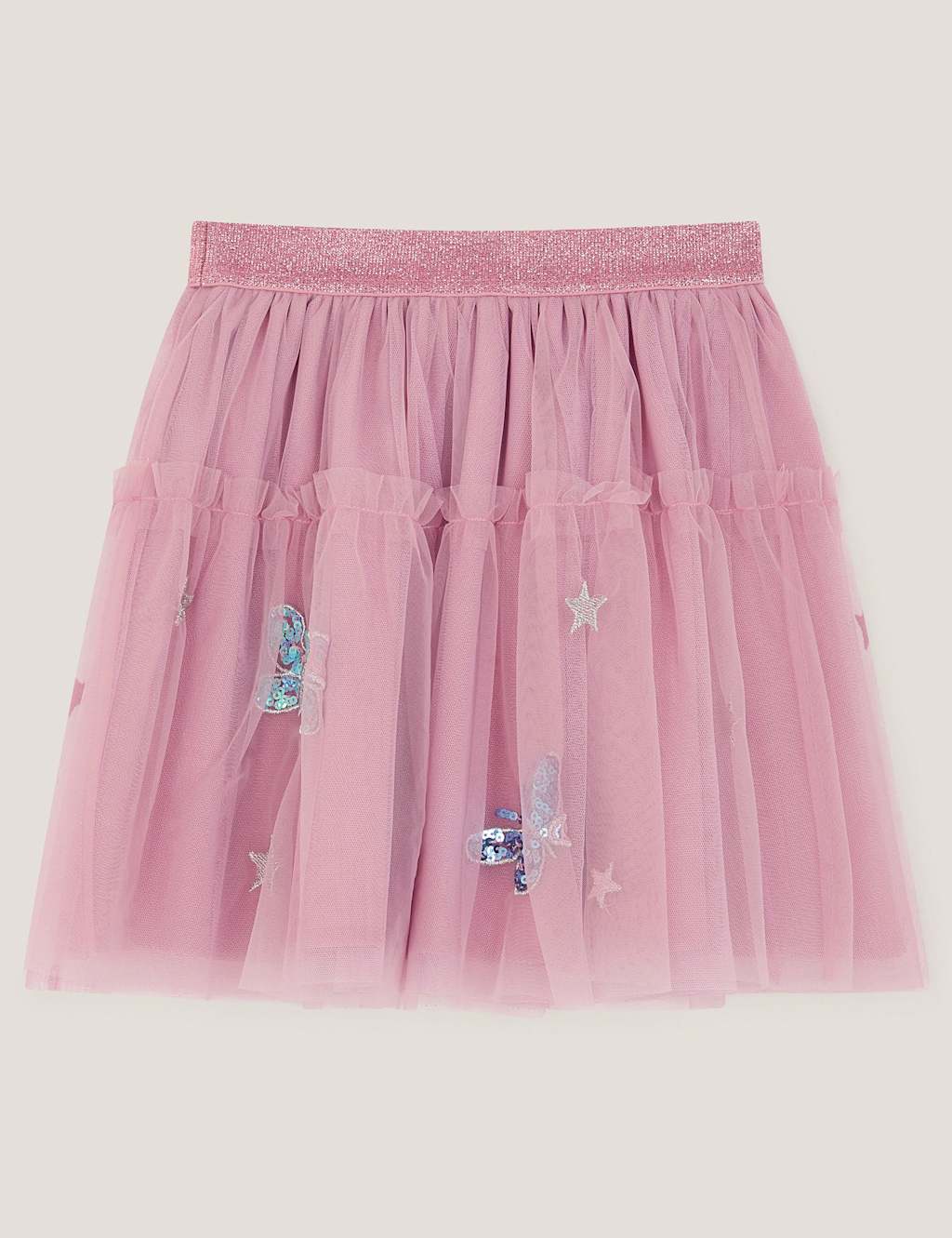 Monsoon Mini Tulle Sequin Skirt (3-13 Yrs) Pink Mix