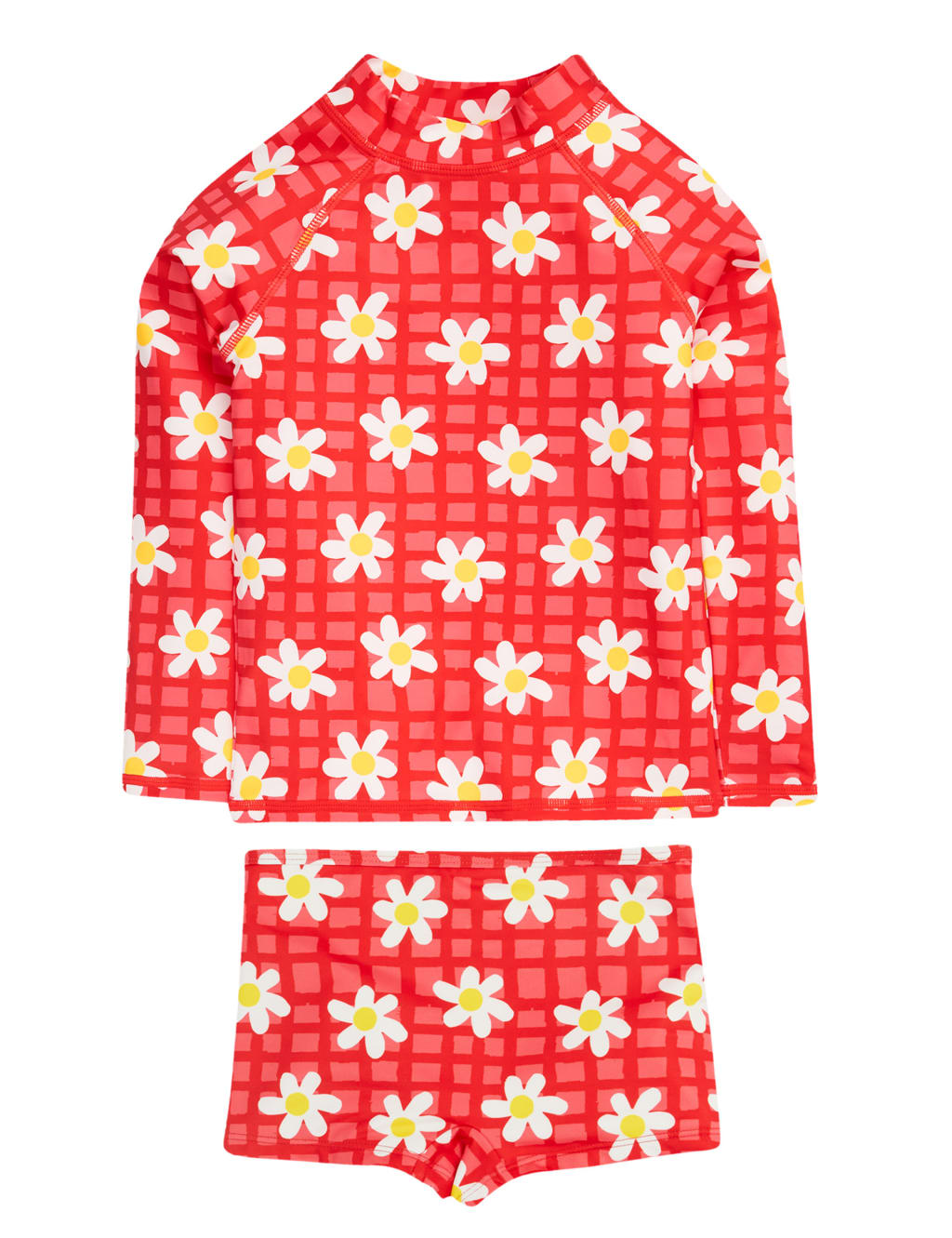 2pc Floral Long Sleeve Swim Set (2-8 Yrs)