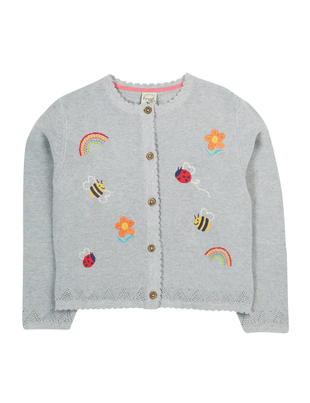 Pure Cotton Embroidered Cardigan (0-10 Yrs)