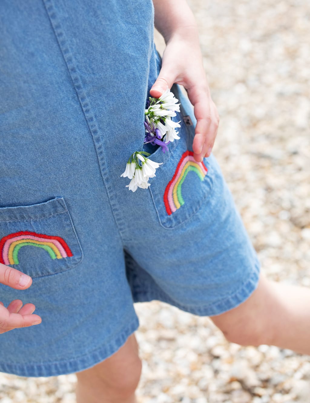 Denim Rainbow Dungarees (2-10 Yrs)
