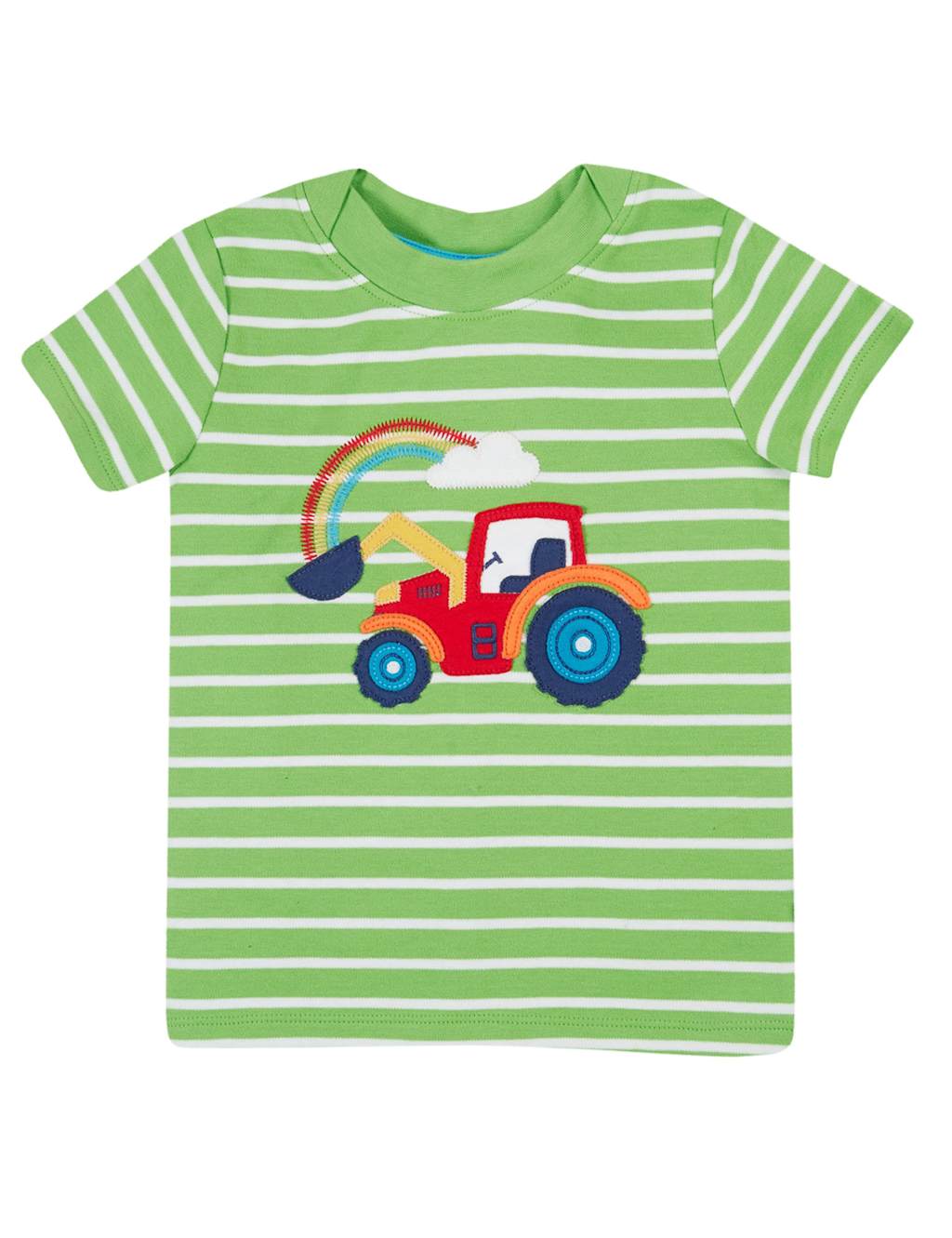 Pure Cotton Striped Tractor T-Shirt (0-5 Yrs)