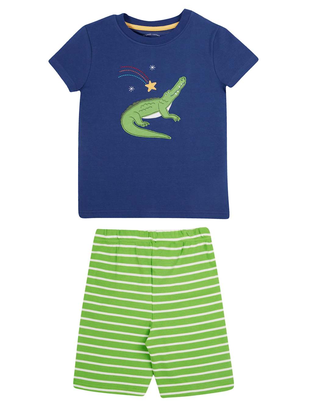 Frugi Boys Pure Cotton Crocodile Appliqué Pyjamas (2-10 Yrs) - 6-7 Y - Multi, Multi