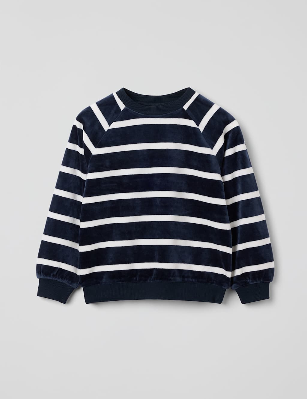 Polarn O. Pyret Velour Striped Top (12 Mths - 10 Yrs) Navy Mix
