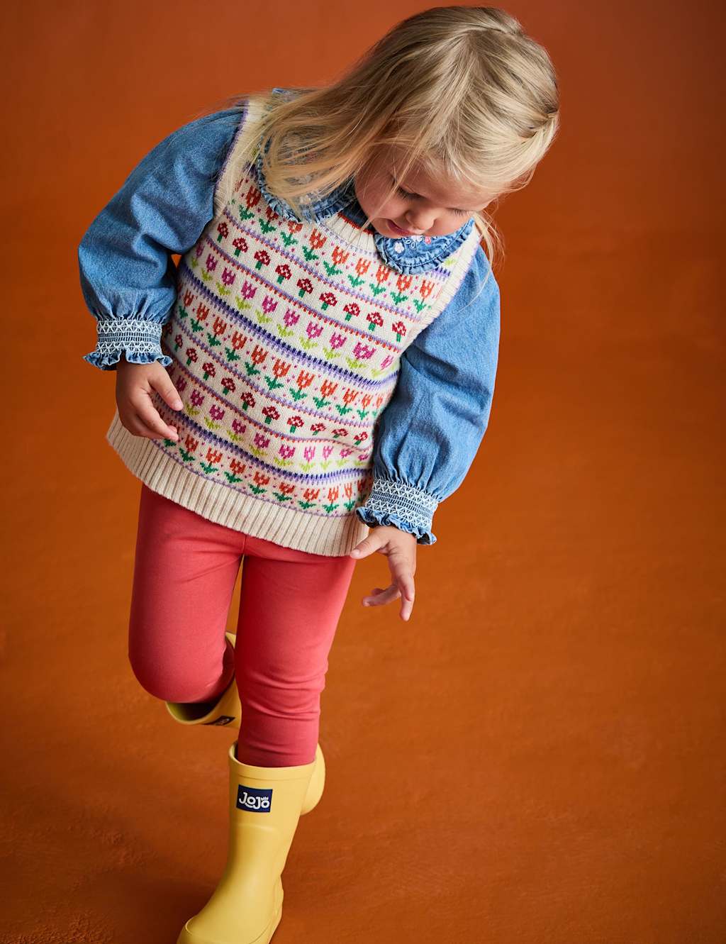 JoJo Maman Bb Woodland Fair Isle Knitted Vest (6 Mths-7 Yrs) Multi