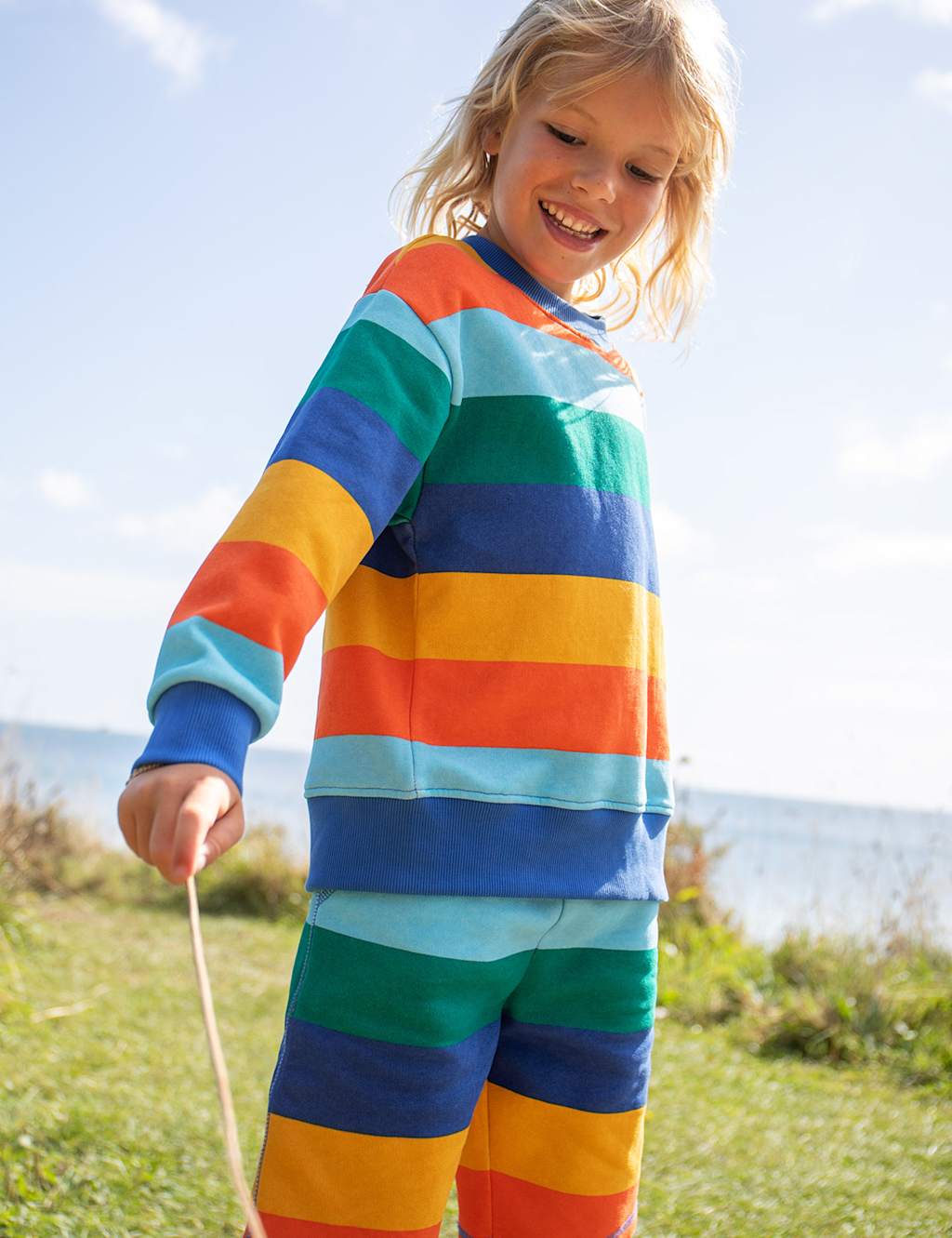 Pure Cotton Striped Sweatshirt (2-10 Yrs)