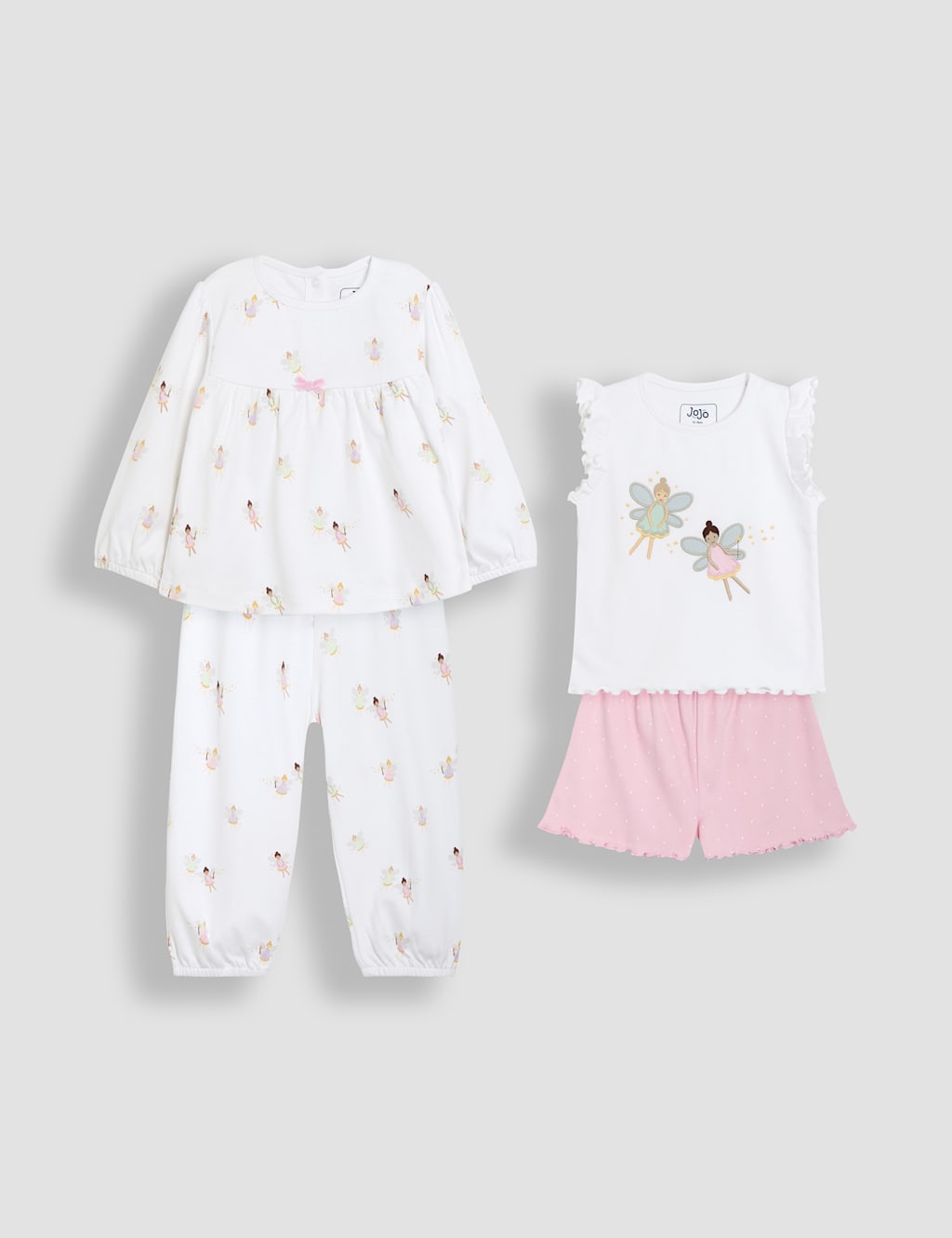 2pk Pure Cotton Fairy Pyjama Sets (1-6 Yrs)