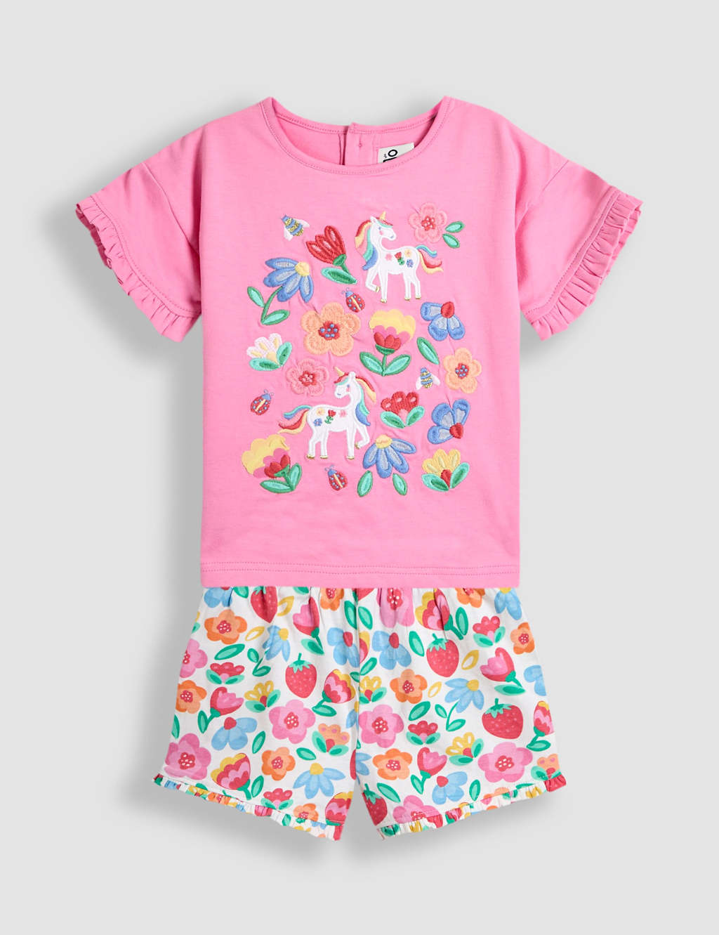 2pc Pure Cotton Floral Top & Bottom Outfit (6 Mths - 5 Yrs)