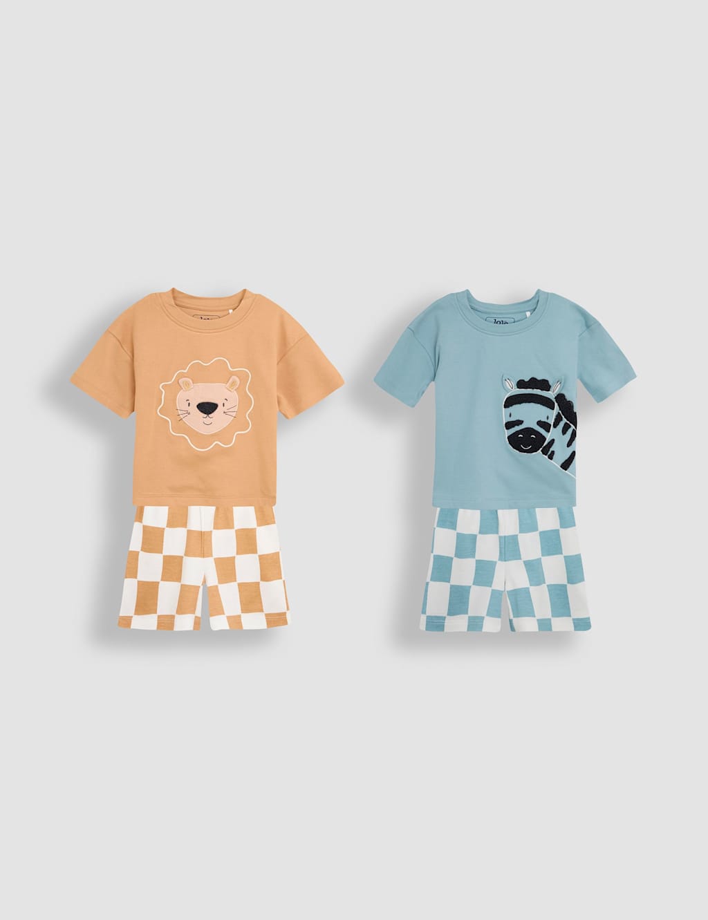 Jojo Maman Bébé Boys 2 Pack Pure Cotton Safari Animal Pyjamas (1-6 Yrs) - 2-3 Y - Multi, Multi