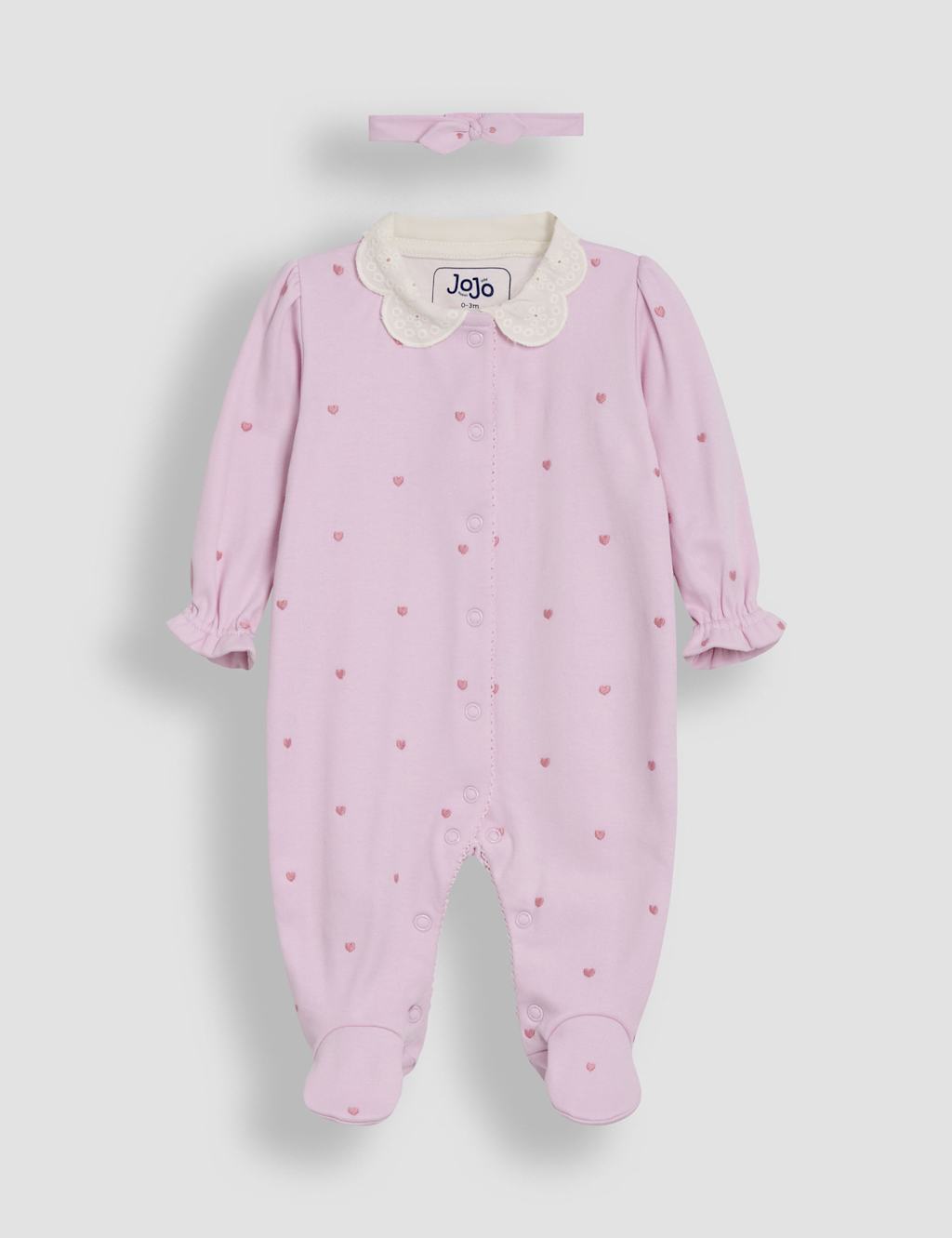 2pc Pure Cotton Heart Sleepsuit Set (Newborn - 12 Mths)