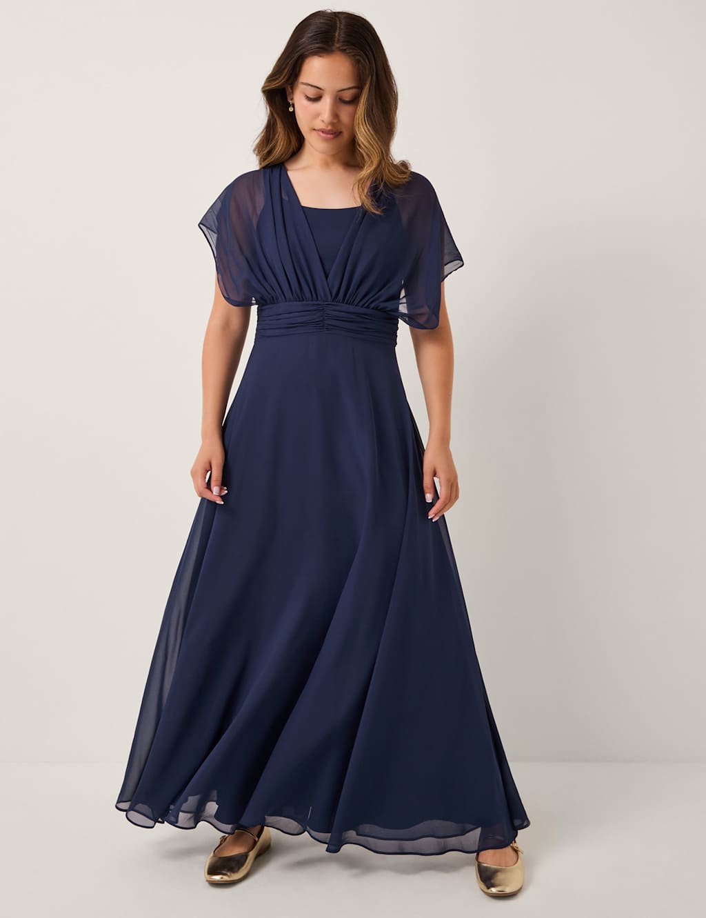 Monsoon Chiffon Multiway Occasion Dress (8-15 Yrs) Navy