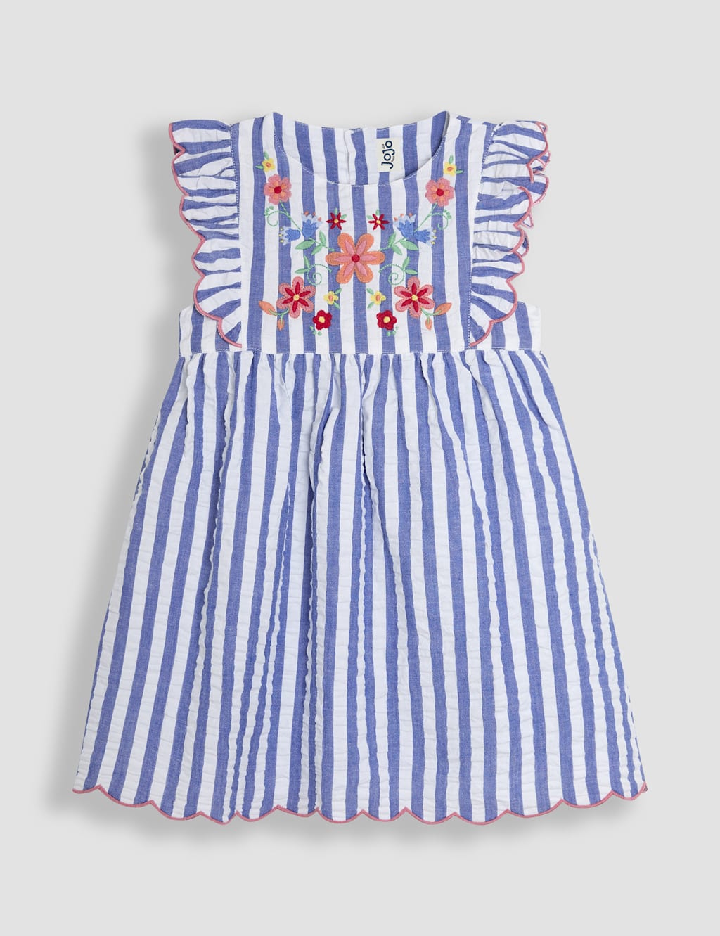 Pure Cotton Floral Embroidered Dress (6 Mths-5 Yrs)