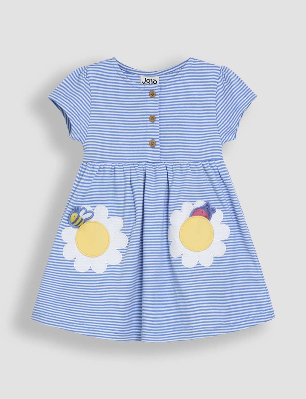 Pure Cotton Daisy Applique Dress (6 Mths to 5 Yrs)