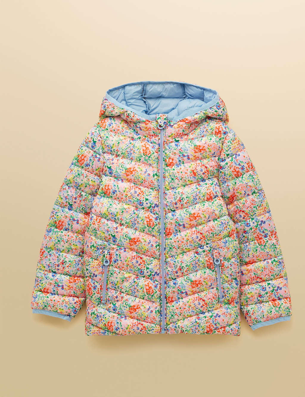 Joules Girls Patterned Showerproof Puffer Jacket (1-10 Yrs) - 7 Years - Multi - Available at M&S