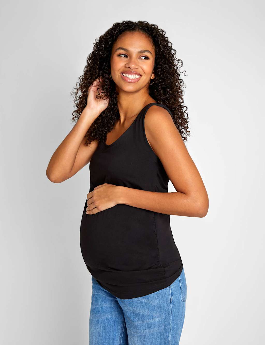Maternity 2pk Cotton Rich Ruched Vest Tops