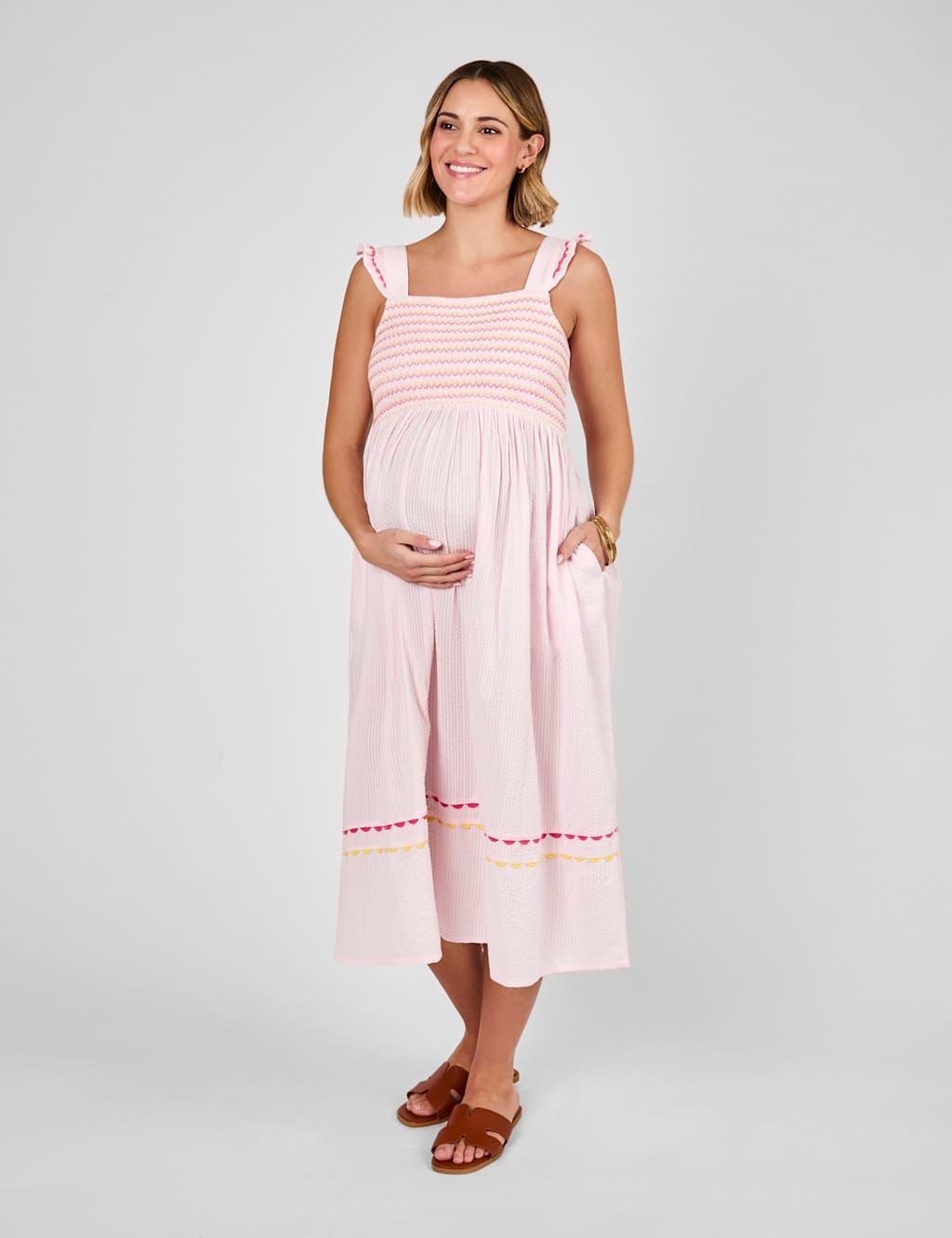 Maternity Pure Cotton Midi Smock Dress