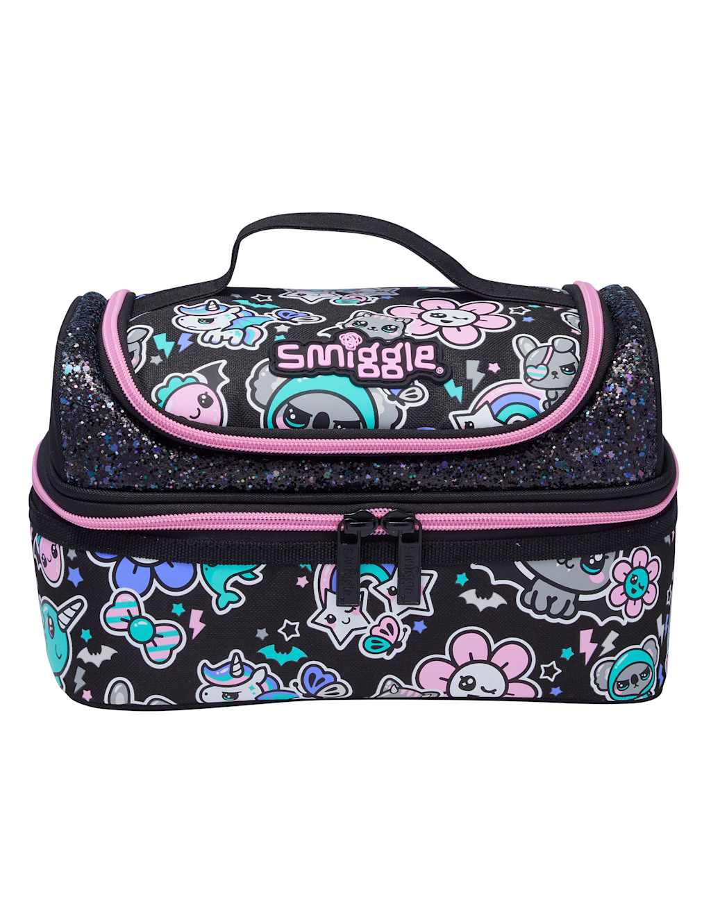 Smiggle Kids' Printed Lunch Box Black Mix
