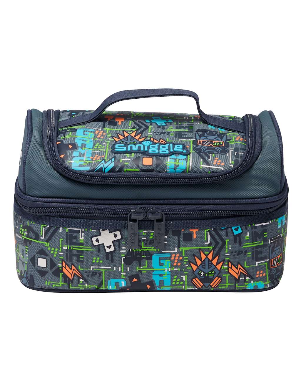 Smiggle Kids' Printed Lunch Box Grey Mix