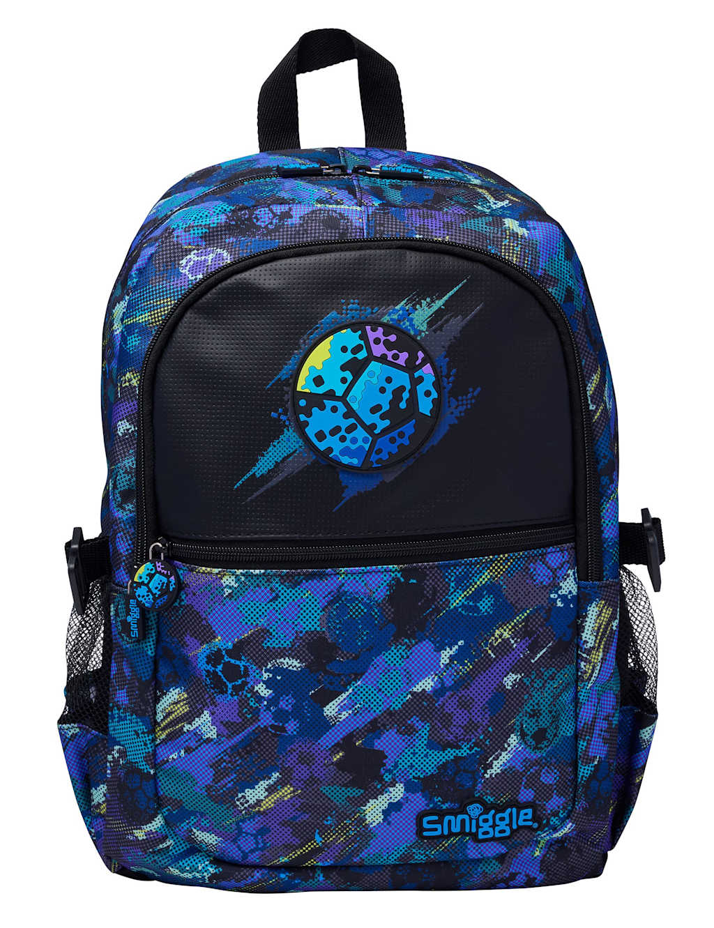 Smiggle Kids' Football Print Backpack Black Mix