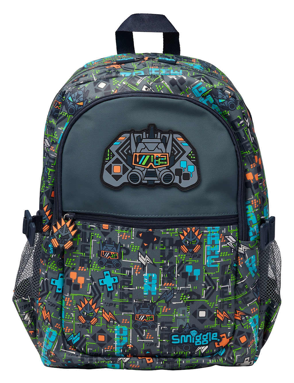 Smiggle Kids' Gaming Print Backpack Grey Mix