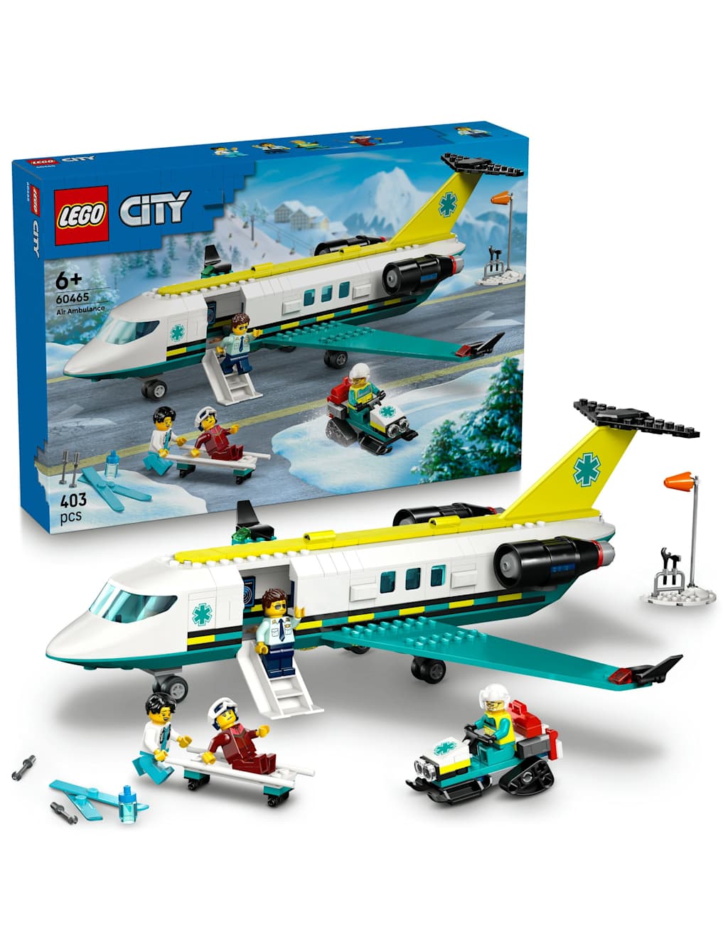 Lego LEGO City Emergency Air Ambulance Airplane Toy 60465(6+ Yrs) Multi