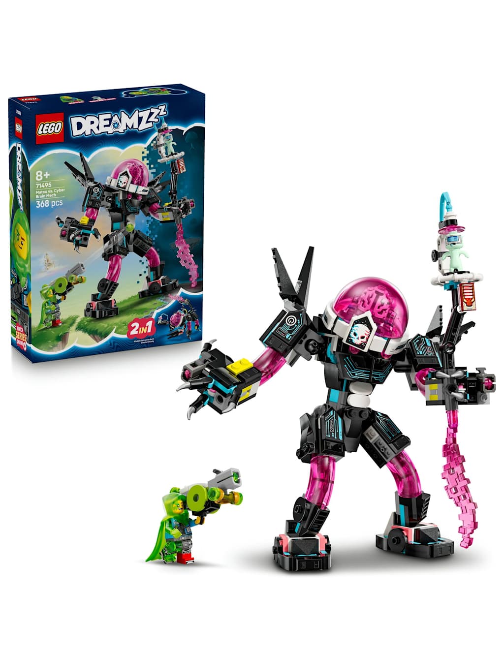 Lego LEGO DREAMZzz 2in1 Mateo vs. Cyber Brain Mech 71495(8+ Yrs) Multi