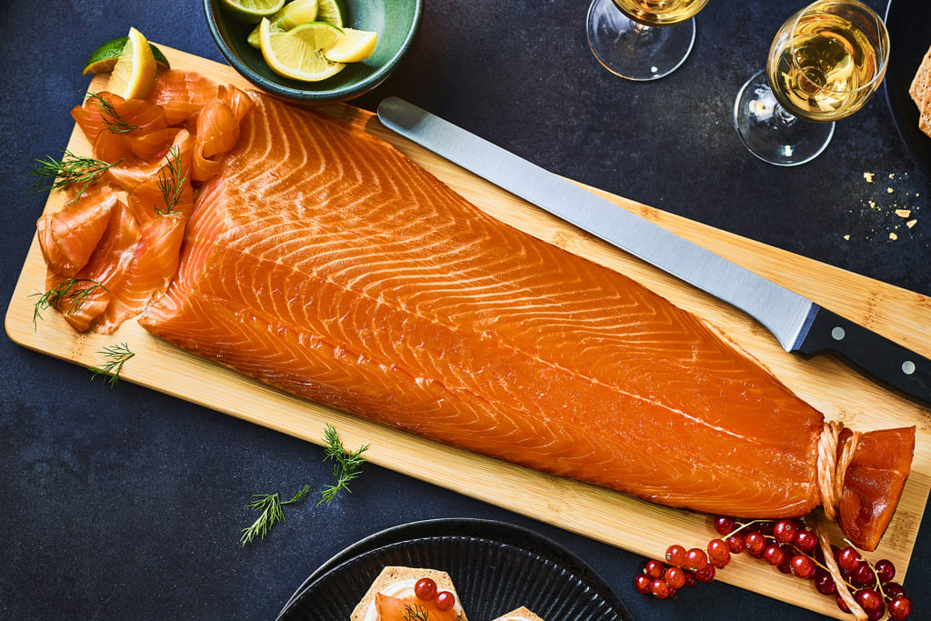 Collection Caledonian Gold™ Scottish Whole Side of Smoked Salmon (Serves 12) 1 of 1