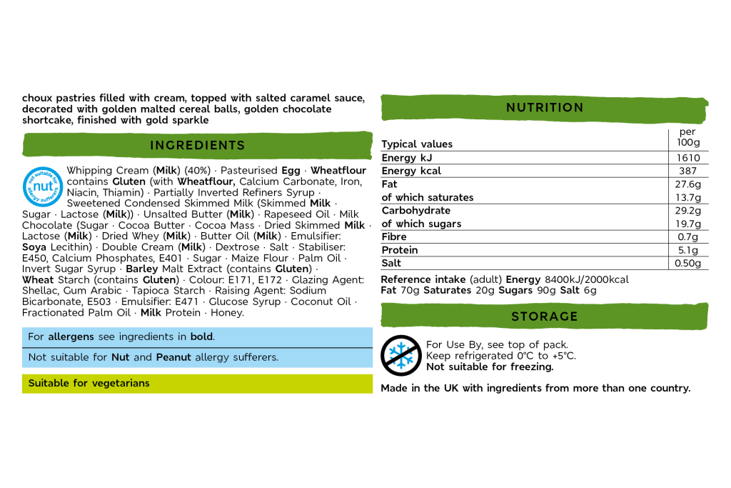 Collection Golden Balls (Serves 8) back of pack image