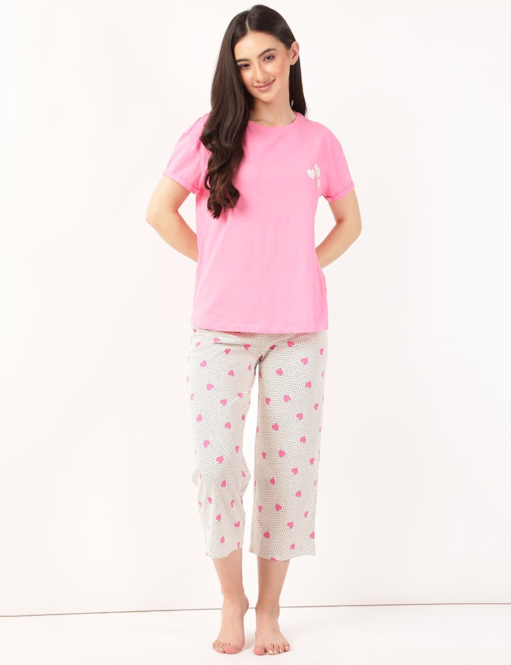 M&S INT SS CL Heart Flatpack Pink Mix