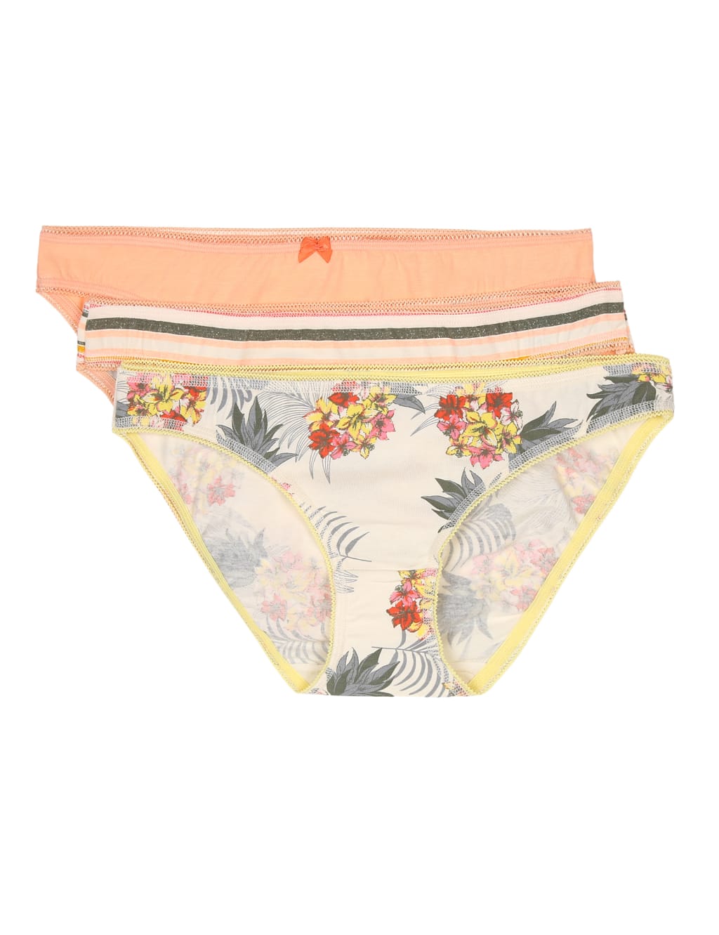 M&S INT 3PK Pineapple Bikini Peach Mix