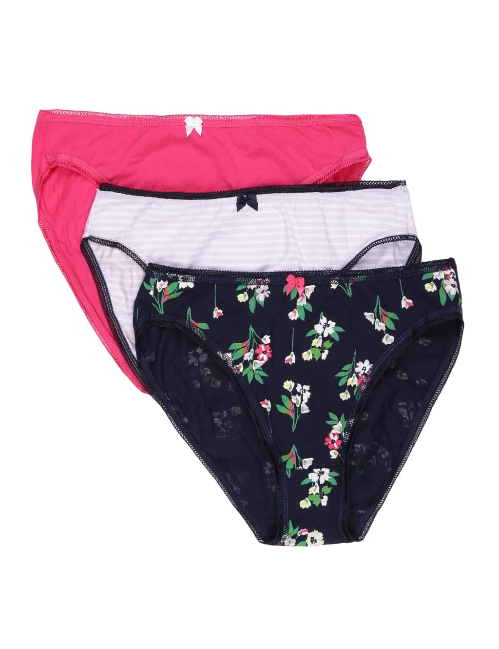 M&S Collection Women's INT 3P PINK FLORAL HL - 16 - Pink Mix, Pink Mix