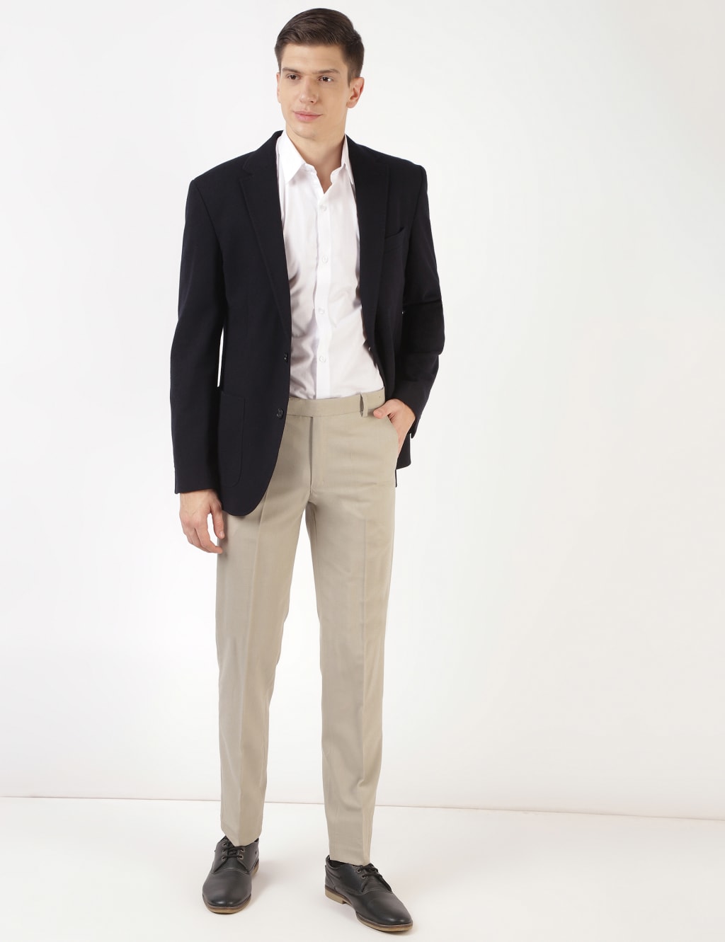 M&S Regular Fit Premium Jersey Blazer Navy