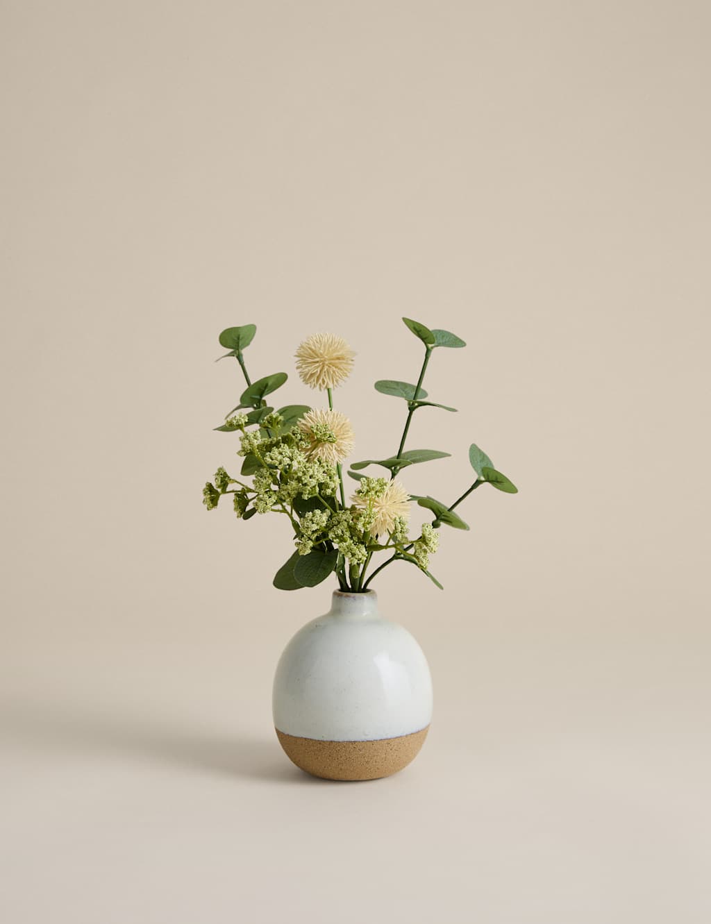 M&S Artificial Dried Arrangement in Ceramic Pot - Green