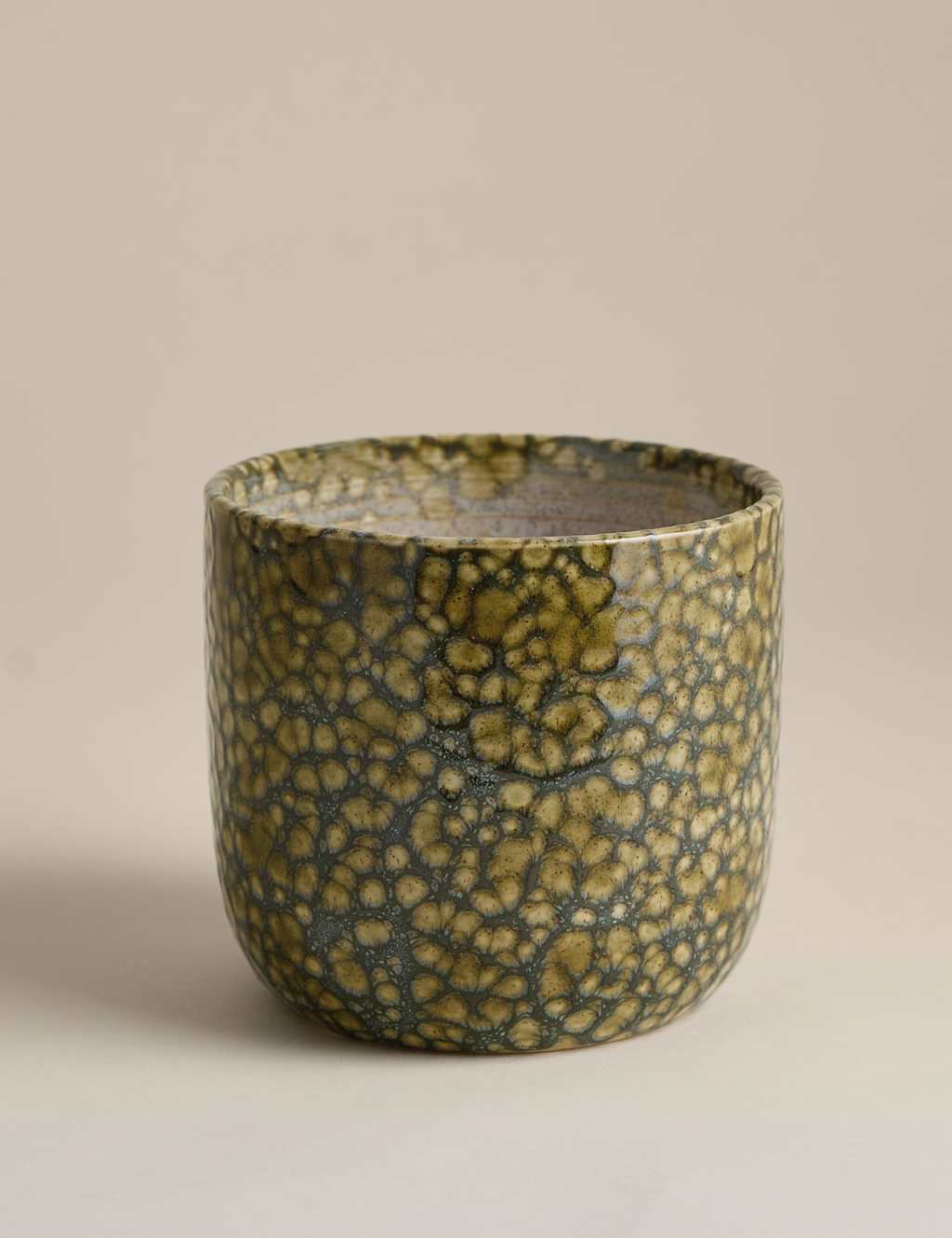 Image of M&S Reactive Glaze Ceramic Planter Dark&hellip;