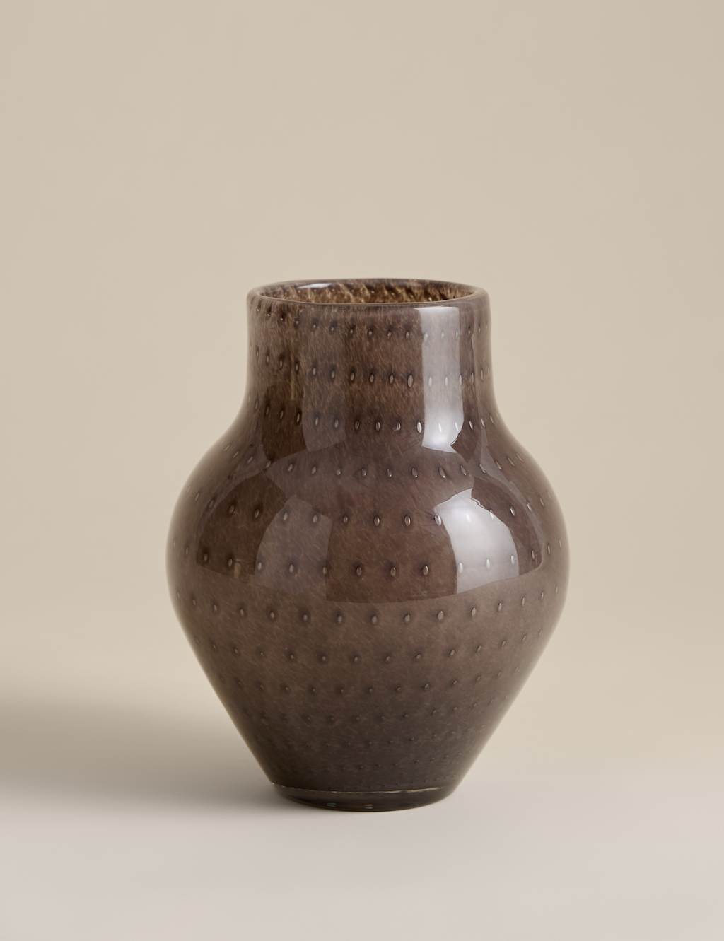 M&S Bubble Decorative Glass Vase - Neutral
