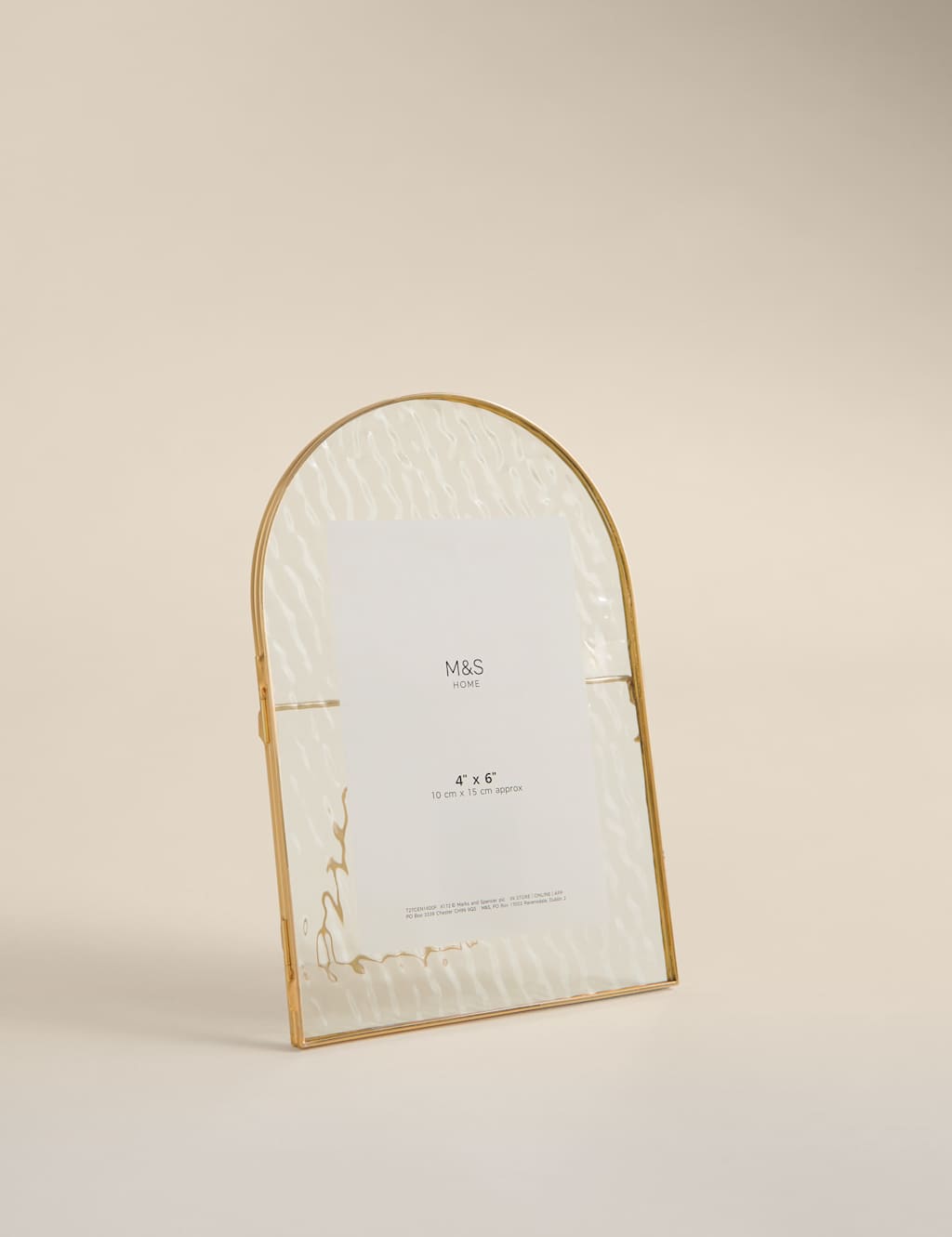M&S Arch Mottled Photo Frame 4x6 inch - Gold